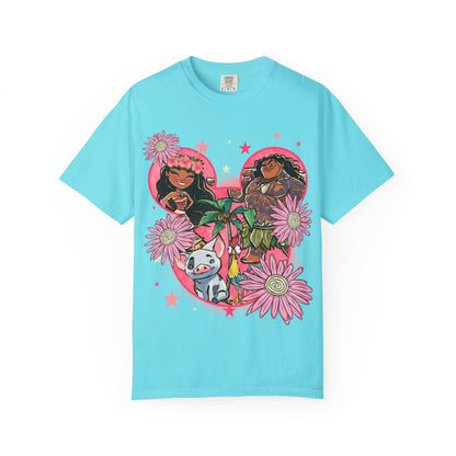 Moana Boho Floral Graphic Tee, Cute Summer Shirt