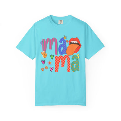 Mama Graphic T-Shirt — Colorful Retro Pop Art Design