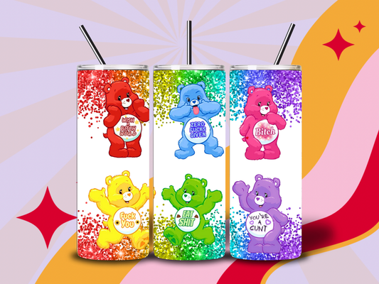 Colorful swear bears 20oz tumbler