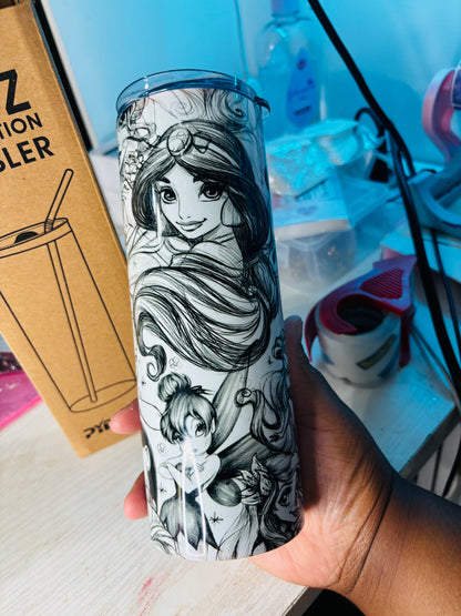 Princess sketch 20oz tumbler