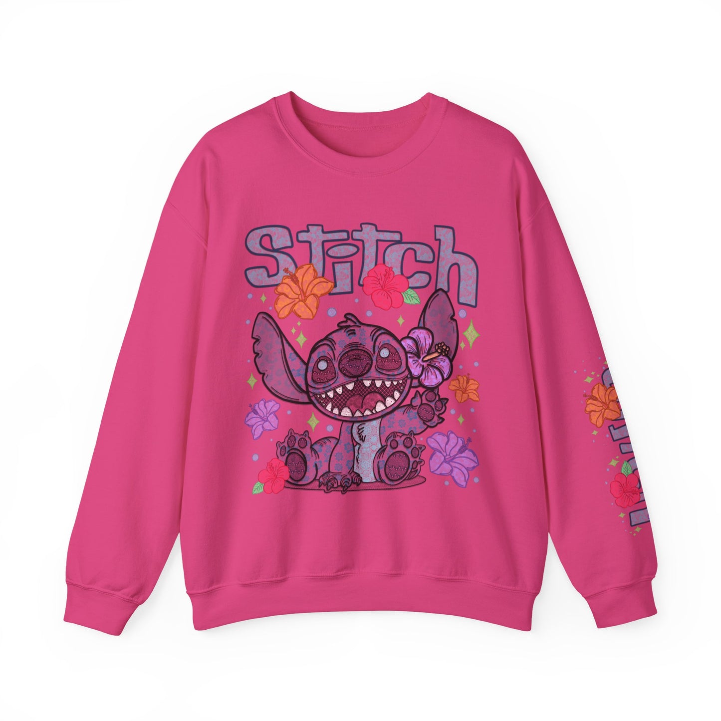 Lace floral stitch Crewneck Sweatshirt
