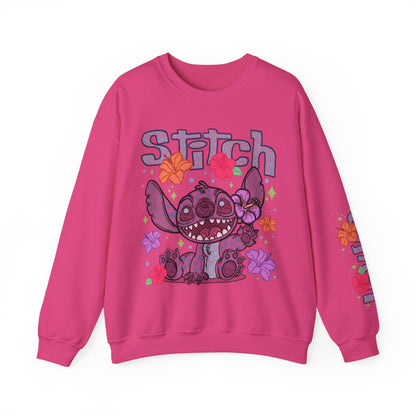 Lace floral stitch Crewneck Sweatshirt