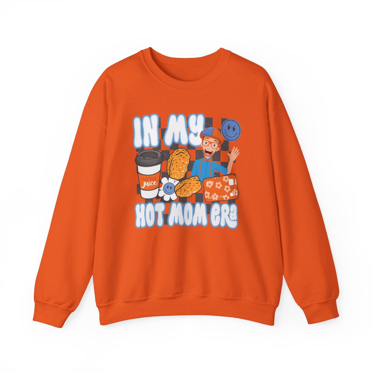 In my hot blippi mom era Unisex Heavy Blend™ Crewneck Sweatshirt