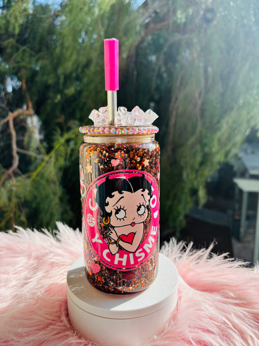 Cafecito y chisme snowglobe cup
