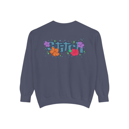 Stitch lace floral Graphic Sweatshirt