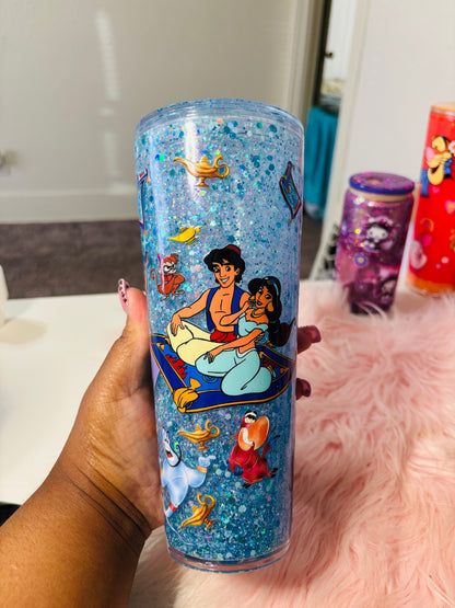 Jasmine and Aladdin 24oz acrylic tumbler