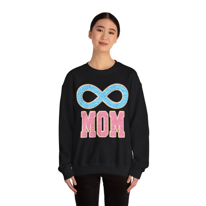 mom blue infinity Unisex Heavy Blend™ Crewneck Sweatshirt