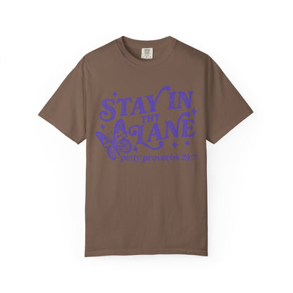Stay In Thy Lane T-Shirt Petty Proverbs 24:7' Retro Butterfly Graphic Tee