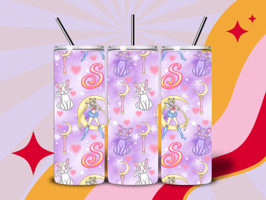 Purple Sailor moon 20oz tumbler