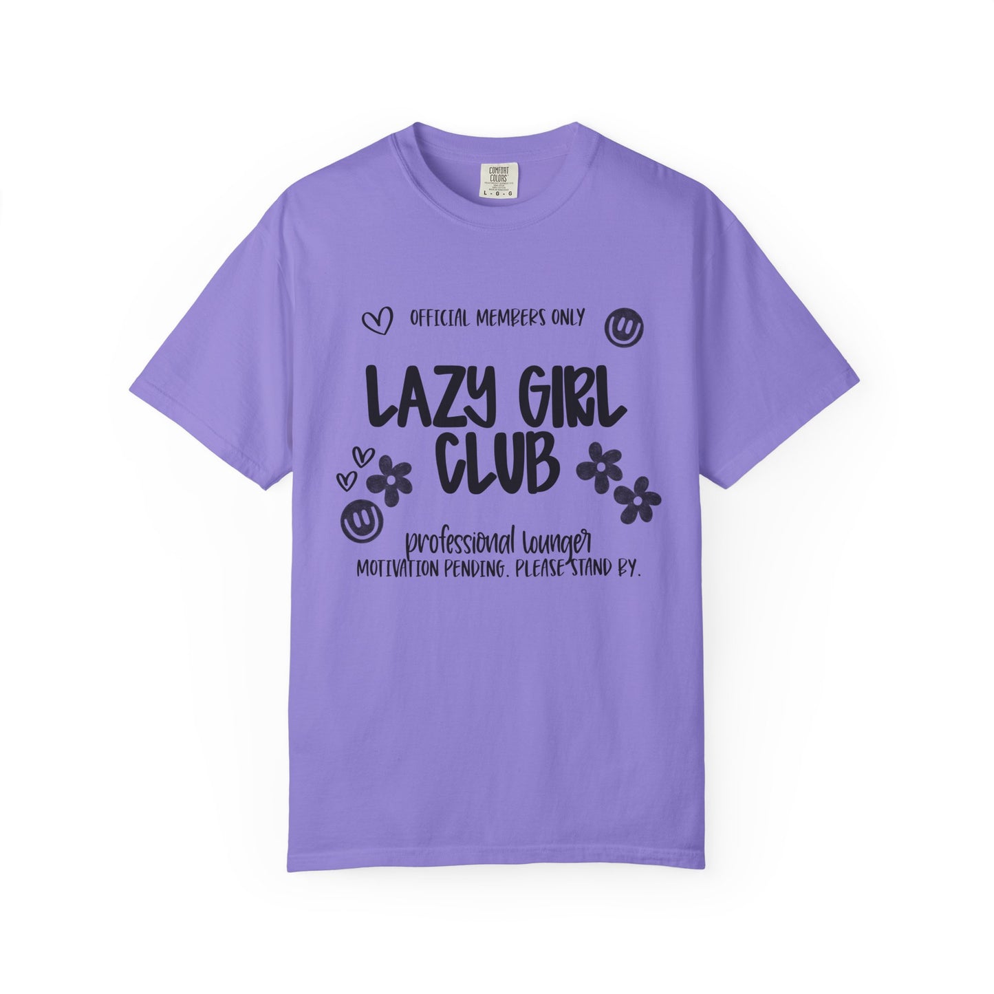 Lazy Girl Club T-Shirt — 'Official Members Only' Cute Graphic Tee