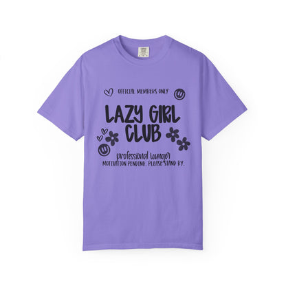 Lazy Girl Club T-Shirt — 'Official Members Only' Cute Graphic Tee