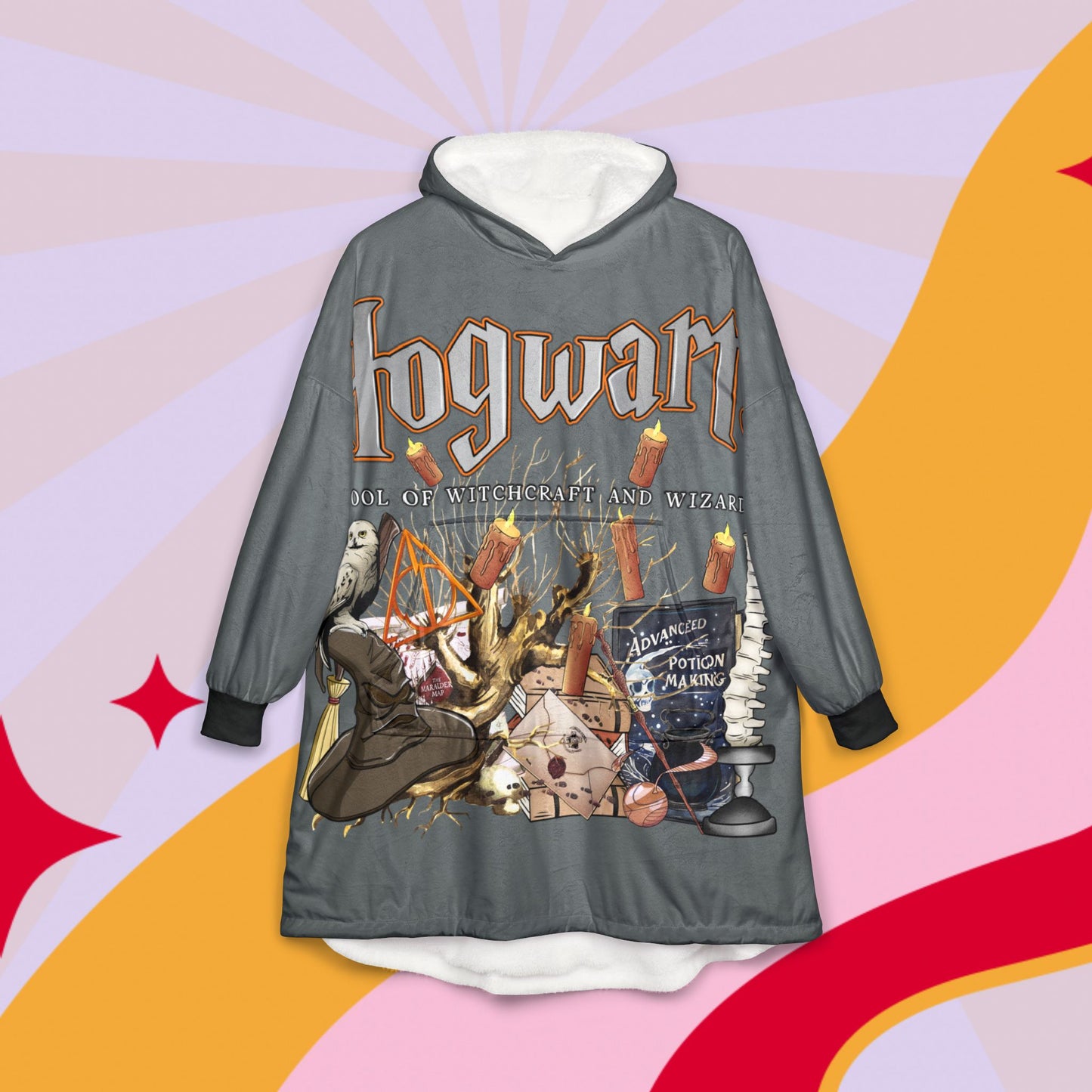 Hogwarts Cozy Unisex Hooded Blanket