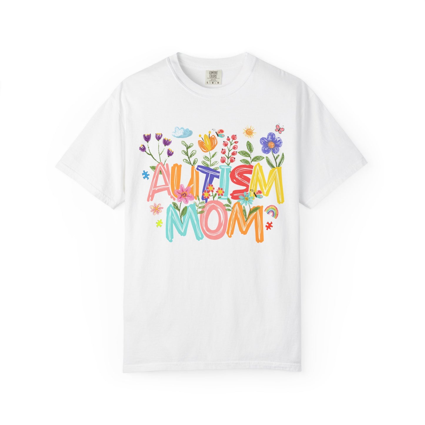 Autism Mom Floral T-Shirt, Gift for Autism Awareness, Supportive Apparel