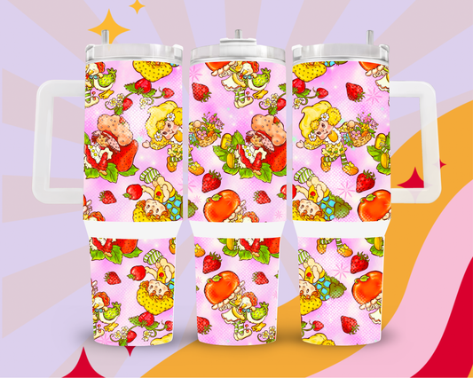 Strawberry and lemon 40oz tumbler