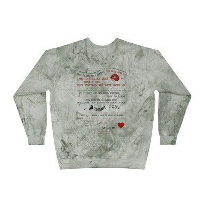 Delena toxic love club Tie-Dye Crewneck Sweatshirt