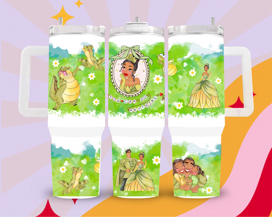You can do anything princess Tiana 40oz tumbler