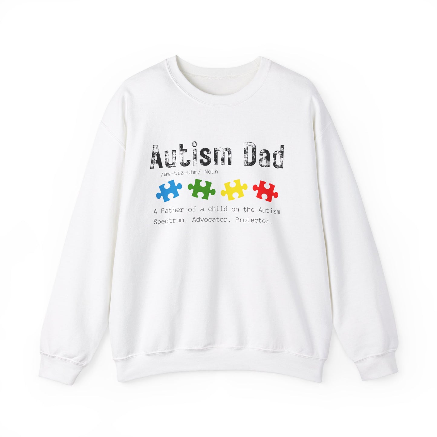 define autism dad Unisex Heavy Blend™ Crewneck Sweatshirt