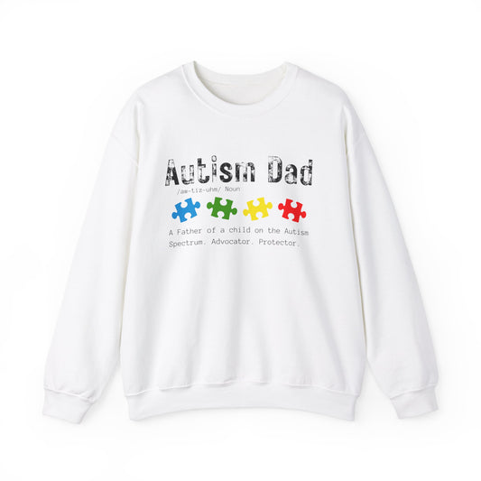 define autism dad Unisex Heavy Blend™ Crewneck Sweatshirt