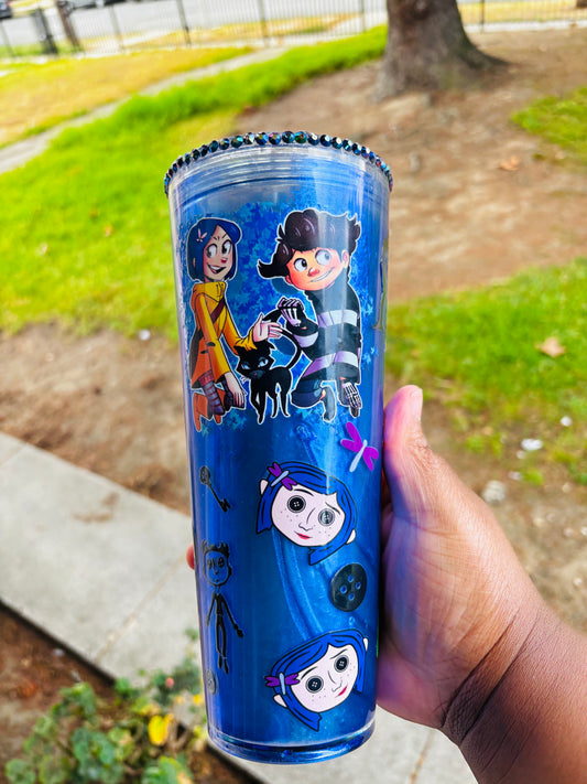 Coraline 24oz acrylic tumbler