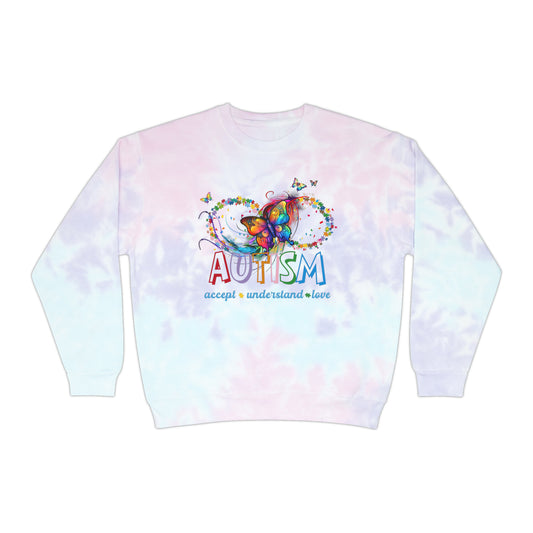 accept understand & love Unisex Tie-Dye Sweatshirt