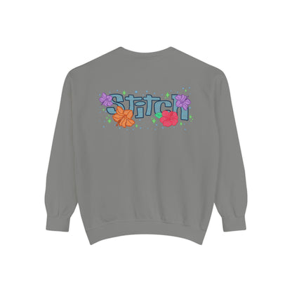 Stitch lace floral Graphic Sweatshirt