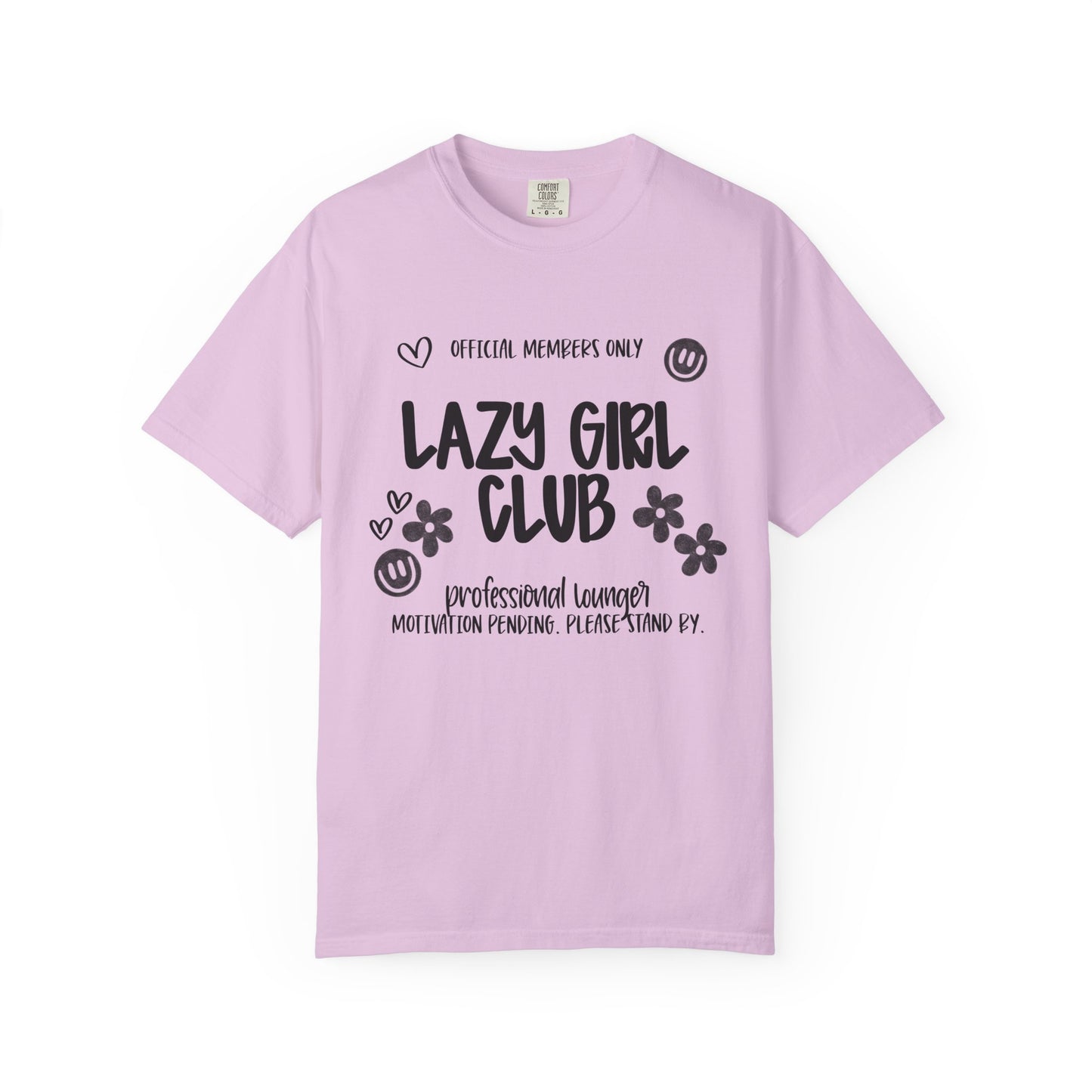 Lazy Girl Club T-Shirt — 'Official Members Only' Cute Graphic Tee