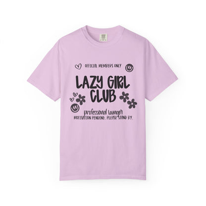 Lazy Girl Club T-Shirt — 'Official Members Only' Cute Graphic Tee