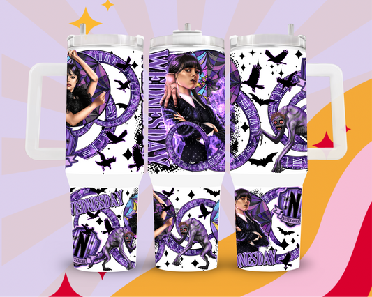 Wednesday purple 40oz tumbler
