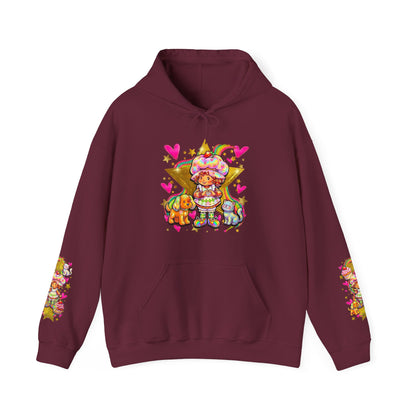 Strawberry Shortcake Hoodie — Cute Retro Cartoon Hooded Sweatshirt
