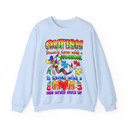 autism moms don't give up Unisex Heavy Blend™ Crewneck Sweatshirt