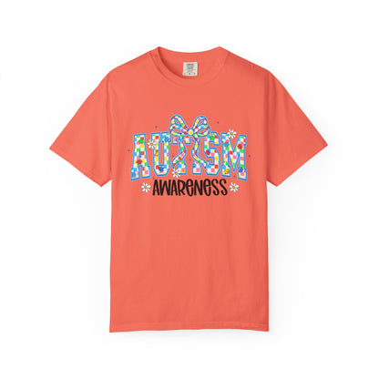 Autism Awareness T-Shirt — Colorful Puzzle Ribbon Tee