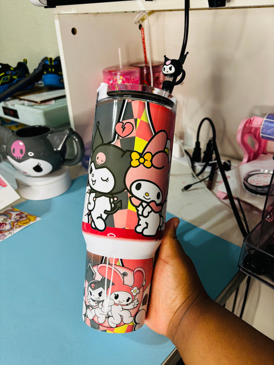 Kuromi & my melody 40oz tumbler