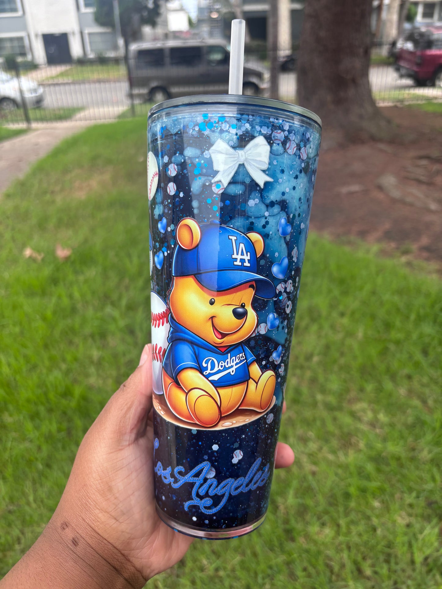 Dodgers Pooh dual drip tumbler
