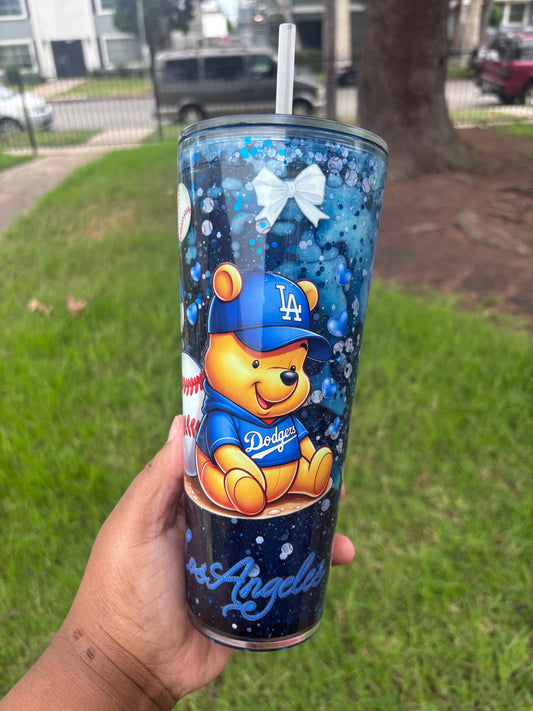 Dodgers Pooh dual drip tumbler