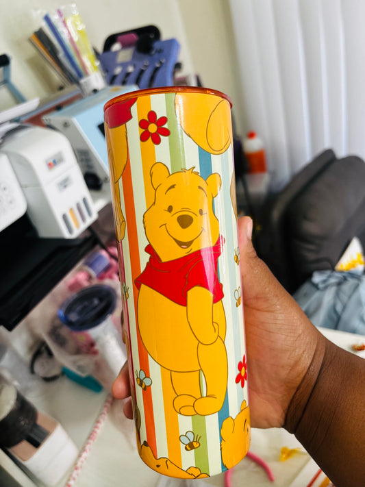 Stripped Pooh 20oz tumbler