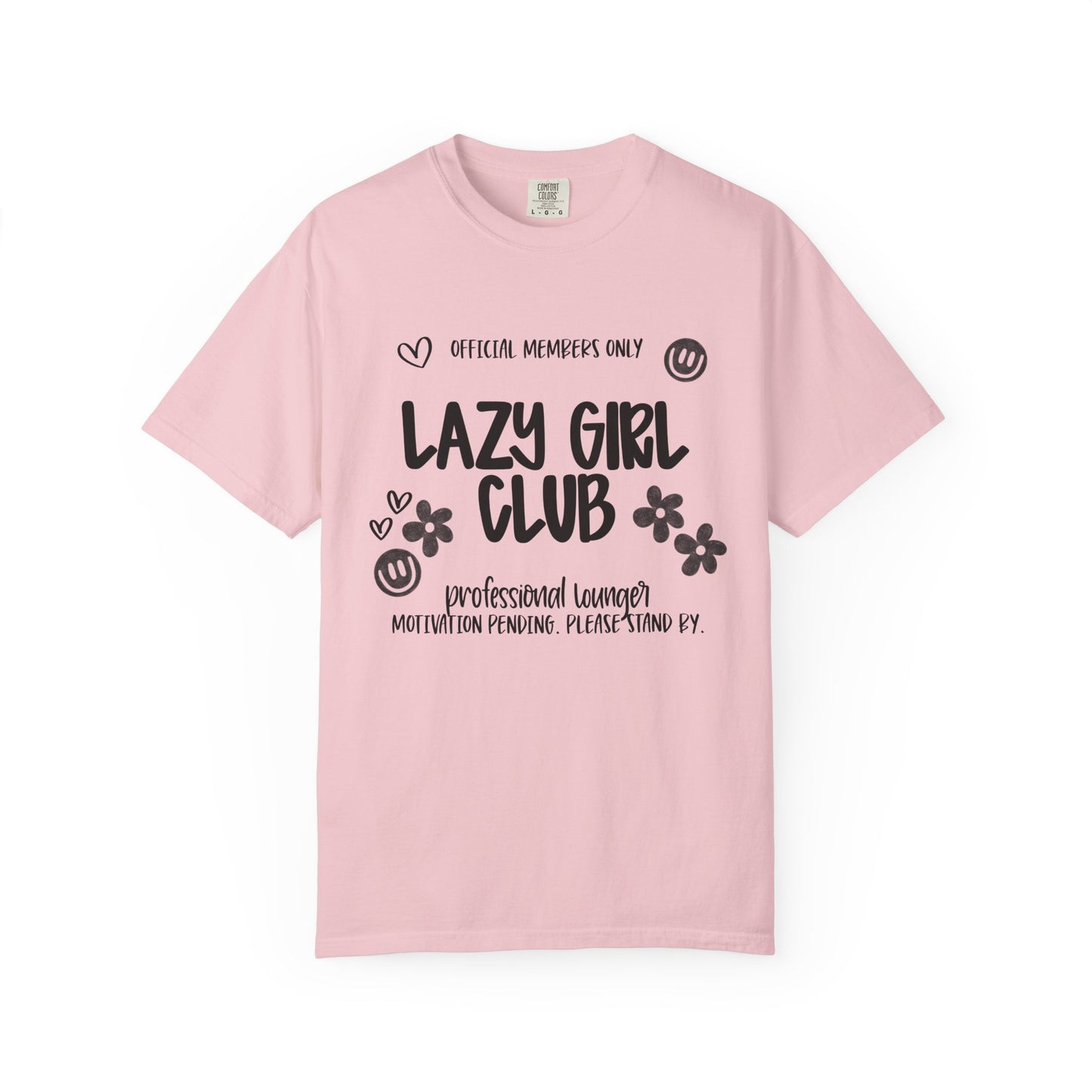 Lazy Girl Club T-Shirt — 'Official Members Only' Cute Graphic Tee
