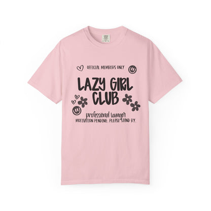 Lazy Girl Club T-Shirt — 'Official Members Only' Cute Graphic Tee
