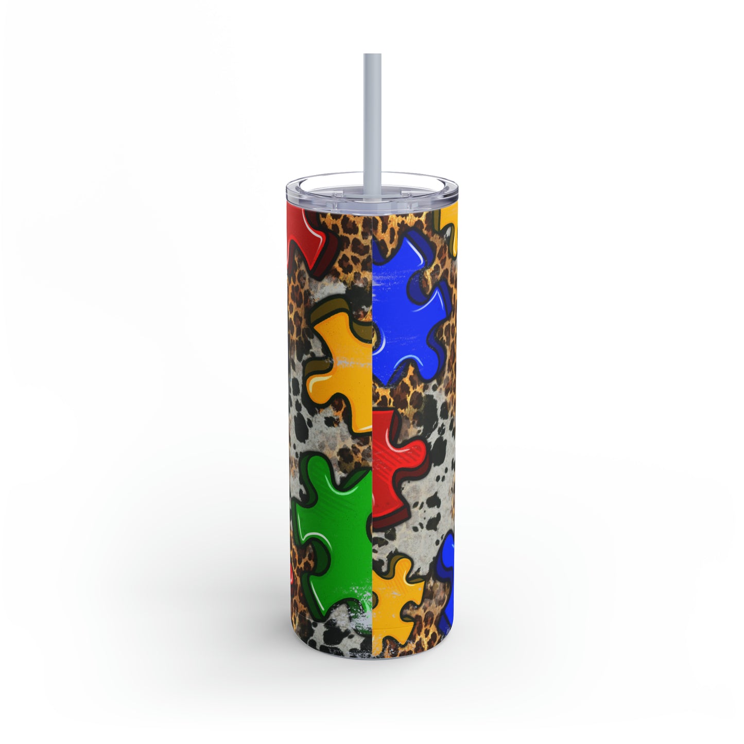 puzzle piece heart Maars Maker Skinny Matte Tumbler, 20oz