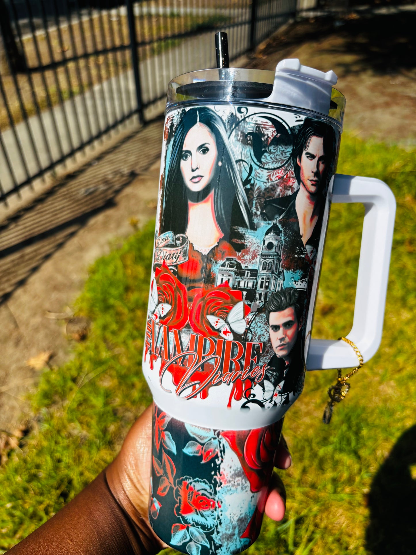 Elena and Salvatore’s 40oz tumbler