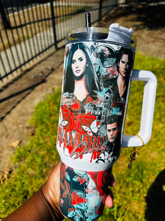 Elena and Salvatore’s 40oz tumbler