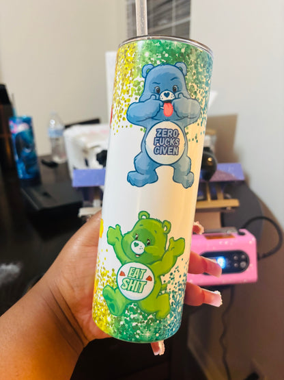 Colorful swear bears 20oz tumbler