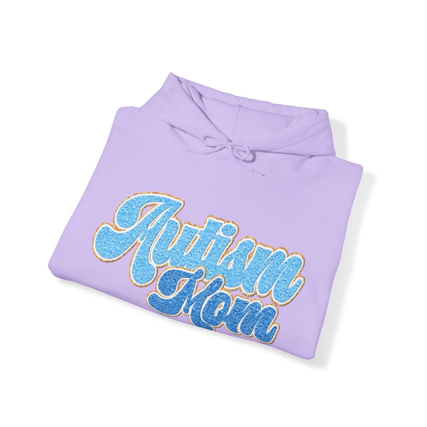 autism mom faux embroidery Unisex Heavy Blend™ Hooded Sweatshirt