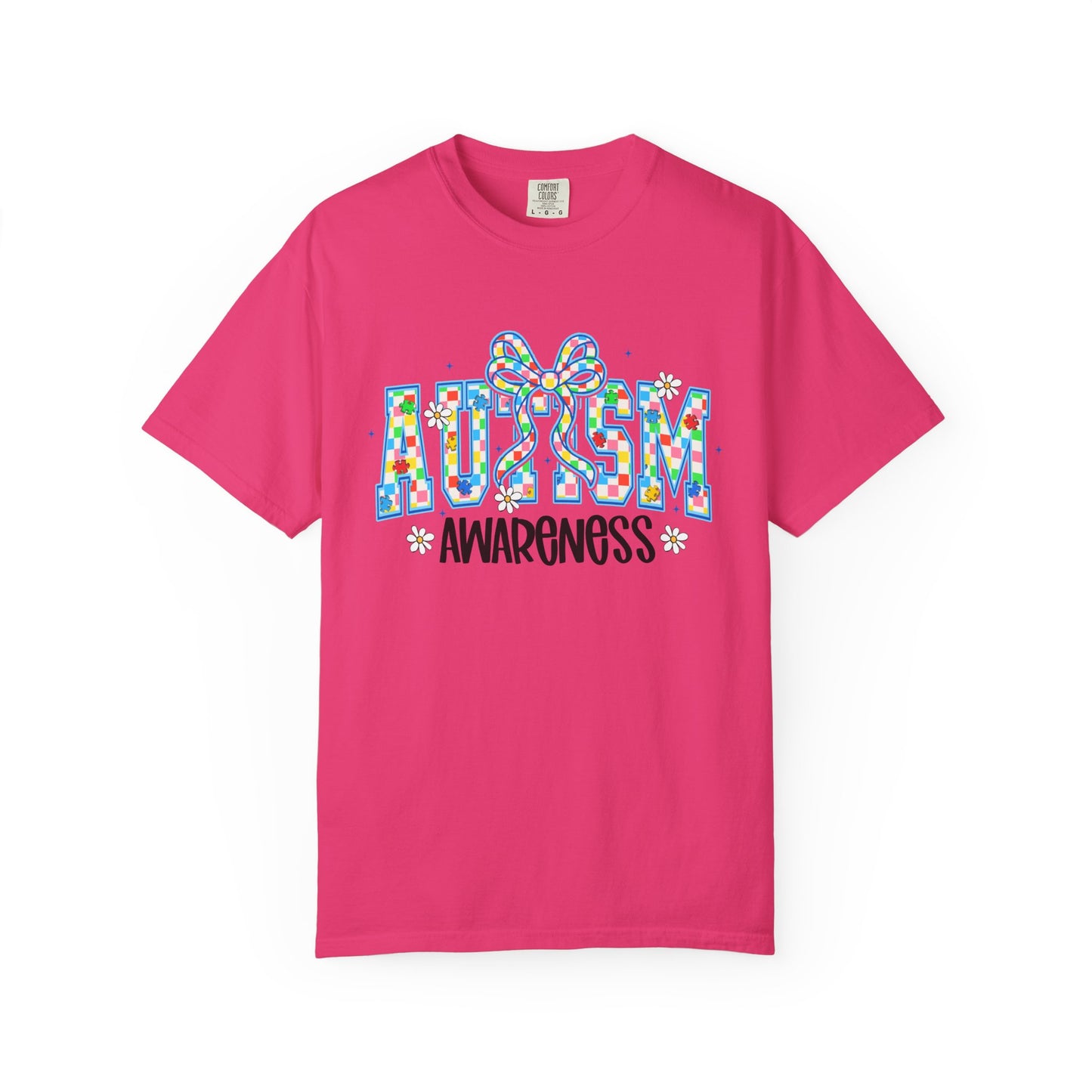 Autism Awareness T-Shirt — Colorful Puzzle Ribbon Tee