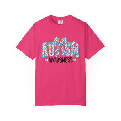 Autism Awareness T-Shirt — Colorful Puzzle Ribbon Tee