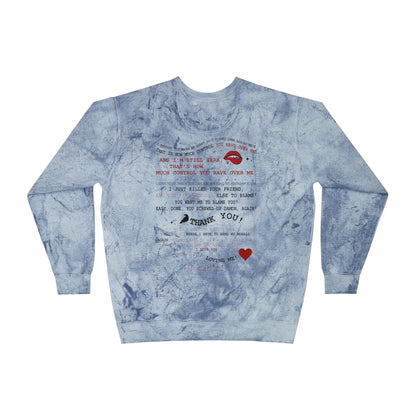 Delena toxic love club Tie-Dye Crewneck Sweatshirt