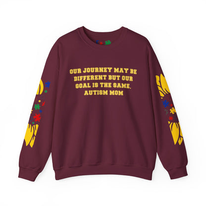 same goal autism mom Unisex Heavy Blend™ Crewneck Sweatshirt