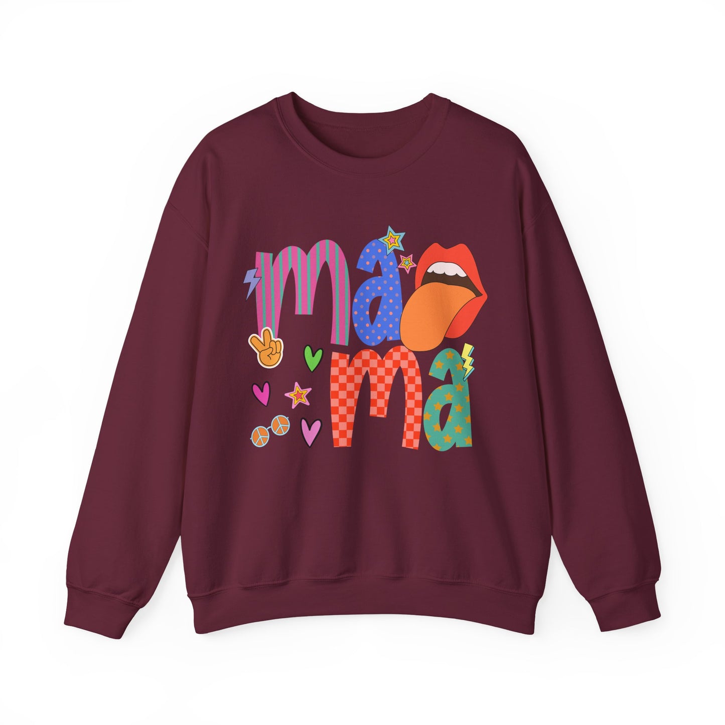Mama Graphic Sweatshirt — Colorful Retro Pop Art Mom Crewneck