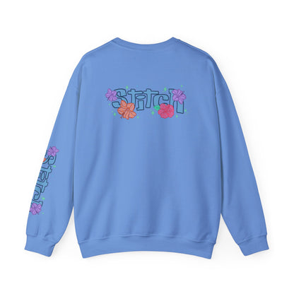 Lace floral stitch Crewneck Sweatshirt