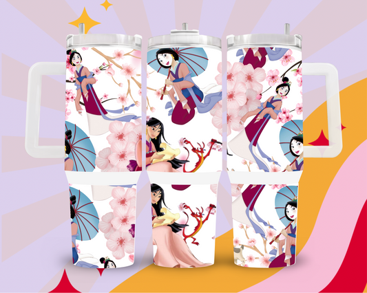 Flower Mulan 40oz tumbler