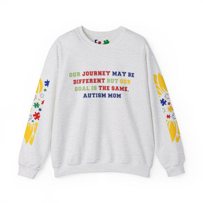 same goal autism mom Unisex Heavy Blend™ Crewneck Sweatshirt